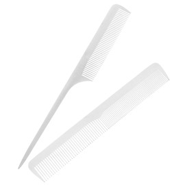 VICASKY 2pcs Stainless Steel Tail Combs Static Hair Styling Tools for Men Women for Hair Cutting and Coloring Durable Washable Detangle Combs