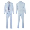Seersucker Slim Suits Men Formal Summer Beach Wedding Grooms 2