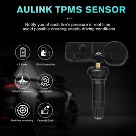 AULINK - Sensores de presión de neumáticos de 315 MHz TPMS para Ford 2005-2011 Escape Edge Expedition Explorer Flex Focus F-150 Fusion Mustang Lincoln MKS MKT MKX MKZ Mazda Mercury Reemplazo #