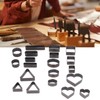 20PCS Leather Die Cutter Round Quadrate Hearts Leather Cutting Dies