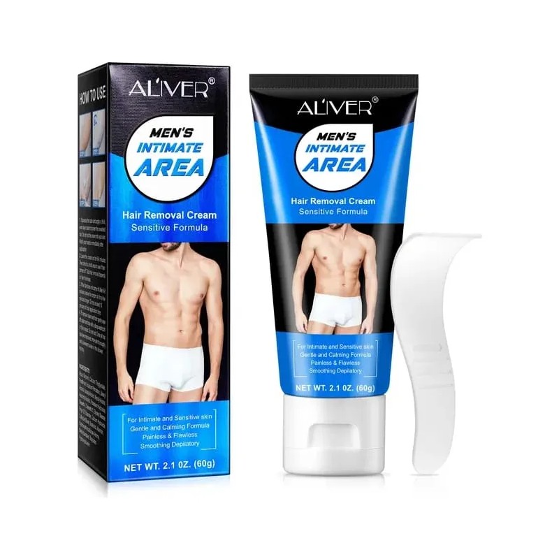 Crema Depilatoria Zona Íntima Masculina Aliver Sin Dolor