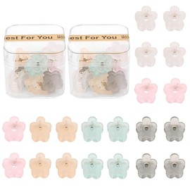 YISSION 20 Pcs Mini Flower Hair Clips for Girls Women Small Flower Claw Clips for Thin Thick Hair Tiny Hair Clips with Box Package Colorful Hair Accessories for Girls Women (5 Matte Colors)