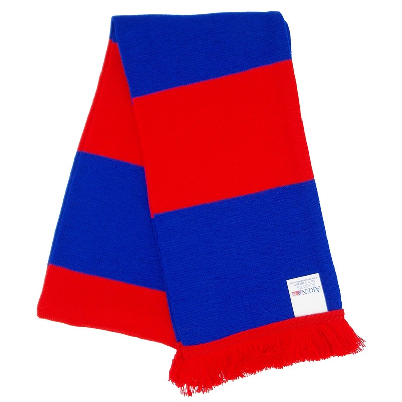 Crystal Palace Fans Royal Blue and Red Traditional Bar Scarf