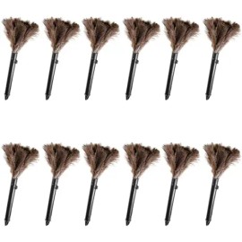 Retractable Feather Duster Ostrich Feathers Anti-Static Reusable Eco-Friendly Handheld Cleaning for Keyboard Home Car Officecolor: Style a - 12 Pcs
