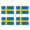 4 X Sweden Flag Temporary Tattoo Lasts 1 week Swedish