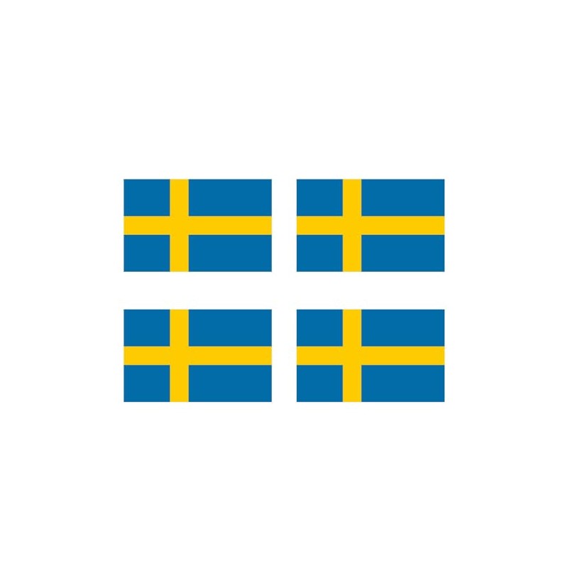 4 X Sweden Flag Temporary Tattoo Lasts 1 week Swedish