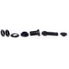 Unbranded Circuit Performance Black Bolt-in Flush Mount Valve Stems (Set