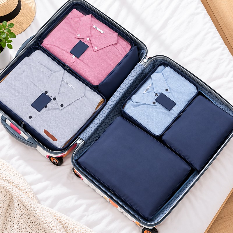 6-Piece Travel Packing Organizer Set for Luggage – Lightweight Reusable