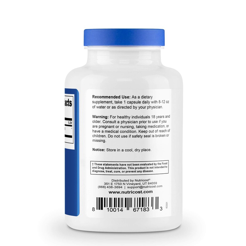 Nutricost DHEA 100mg, 240 Capsules - Gluten Free, Soy Free,