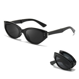 IGnaef Foldable Polarized Sunglasses Women, Cat Eye Shades with UV Protection Anti Glare Sun Glasses IF535