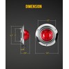Partsam 2Pcs Watermelon Lights Red LED Stop Turn Tail Marker