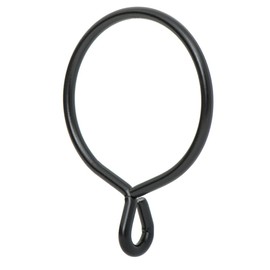 Ivilon Drapery Eyelet Curtain Rings - 2.3" Ring for Curtain Hook Pins, Set of 14 - Black