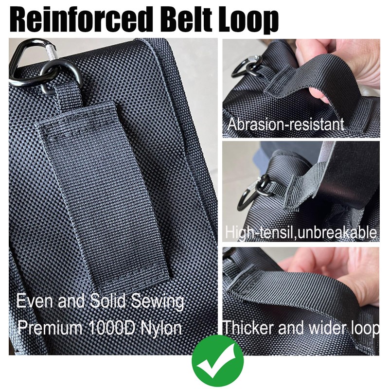 Belt Tool Pouch,Tactical Utility Pouch, Heavy-Duty Nylon EDC Multitool Organizer,Cell