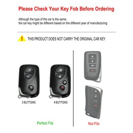 YONUFI for Lexus Key Fob Cover Case, Metal Shell Smart Key Holder Compatible for RX350 RX450h CT200H IS250 LS460 GX460 GS300 GS350 ES350 LX570 IS350