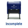 INCOMPLETE Teacher Self Inking Rubber Stamp (Blue Ink) - Medium
