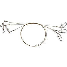 Savage Gear 7x7 steel wire bait trace with snap, 20 cm, 0.27 mm, 7 kg, pack of 3, for pike, zander and perch fishing