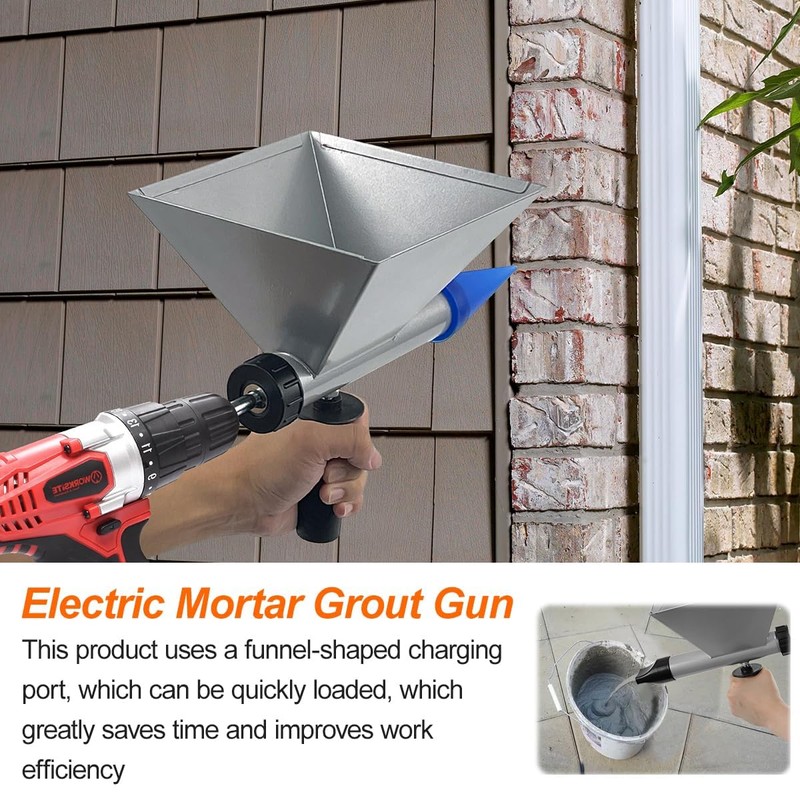 Electric Mortar Grout Gun Pump, Caulking Tool, Portable Cement Grouting