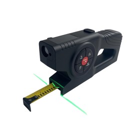 Miangerrn Digital Laser Tape Measure, 164ft/50m Laser Distance Meter, 16ft/5m Digital Tape Measure, LCD Display, Green Line Technology, Black