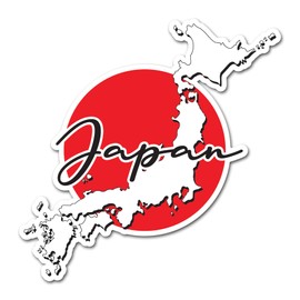 2 x 10cm Japan Flag Vinyl Stickers - Japanese Map Travel Holiday World Country Geography School Location Decal Scrapbook Sticker #82917