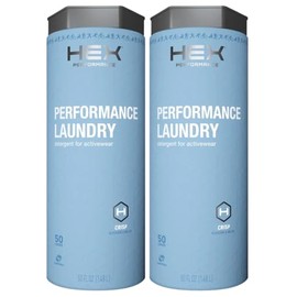 HEX Performance Laundry Detergent, Crisp, 100 Loads (Pack of 2) - Designed for Activewear, Eco-Friendly, Concentrated Formula
