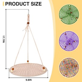 CQJ Reptile Hammock Reptile Hammock Swing Hanging Bed for Bearded Dragon Lizard Snake Gecko Chameleon Parrot Hamster Small Pets (White)