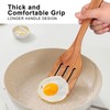 6 Pcs Best Flat Wood Spatula Set Teak Wooden Spoon