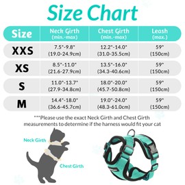 rabbitgoo Cat Harness and Leash for Walking, Escape Proof Soft Adjustable Vest Harnesses for Small Medium Cats, Easy Control Breathable Reflective Strips Jacket, XS, Green