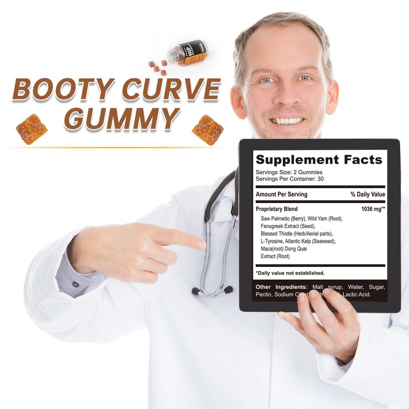 mopayzer Booty Gummies for Big Butt and HIPS, Bigger Butt