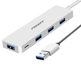 Pisen USB-A to 4 USB 3.0 HUB Charging Port Adapter