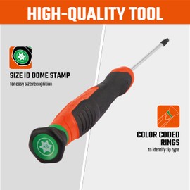 Vanquish 7 Piece Small Screwdriver Set Precision Torx Mini Screwdriver Set T5, T6, T7, T8, T9, T10, T15 For Eye Glass/watch/laptop/jewelers/computer Repairing 2168