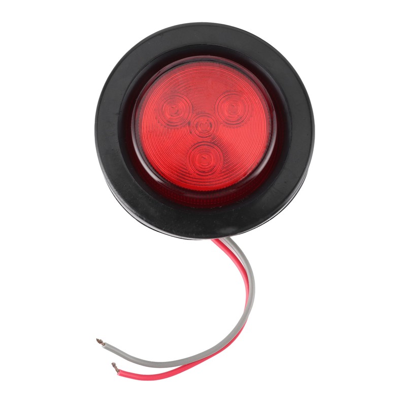 4pcs 2in Round LED Indicator Light Side Marker Lamp Red