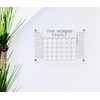 Large Clear Acrylic Monthly Calendar for wall | Dry-Erase Message