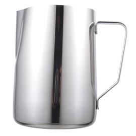 FELTECHELECTR Stainless Steel Milk Pouring Jug for Coffee Chic Latte Art Jug Easy to Clean Lightweight Design for Cappuccino Milk Frothing Silver