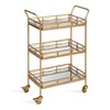Kate and Laurel Ketia Glam Metal Bar Cart, 23 x