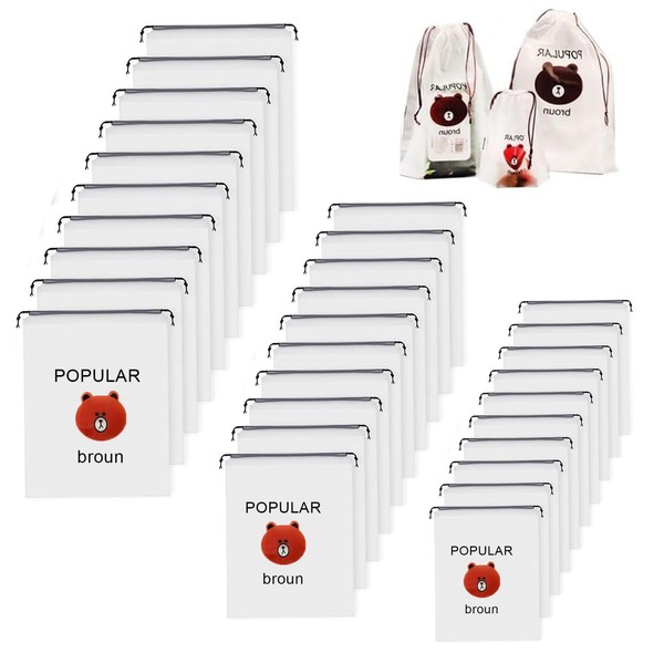 30 pcs Shoe Bag, 3 Sizes for Water Resistant Shoe