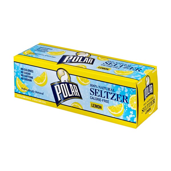 Polar Beverages Seltzer, Lemon, 12 Fluid Ounce (Pack of 12)