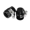 X AUTOHAUX 4pcs AN6 Hex Black Car Hose Finisher Clamp