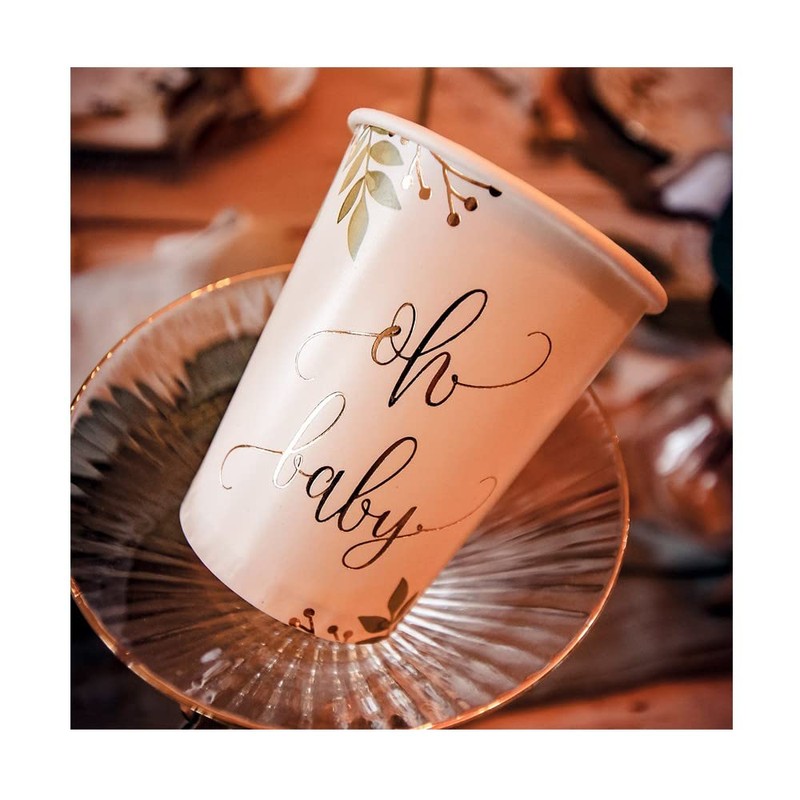 Artifetes Oh Baby Printed Cardboard Cups 25cl Pack of 8