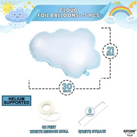 White Cloud Balloons, Pk of 5