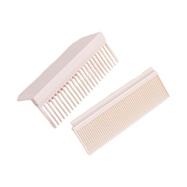 Perfeclan Hair Straightening Comb Straightening Comb Attachment Practical V Type Hair Comb Fine Hair Comb for Barber Shop Stylist Girls, White