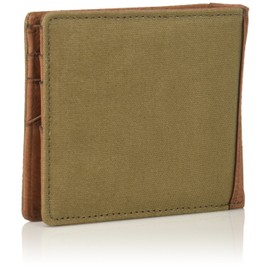Buxton Men's Expedition II Huntington Canvas RFID Blocking Slimfold, Olive, One Size