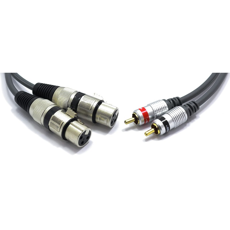 VITALCO 2x XLR Female to 2x RCA Stereo Cable 3