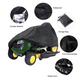 ELR Outdoor Ride On Lawn Mower Waterproof Protective Cover UV Protection Riding Lawn Mower Cover for Ride-On Garden Tractor (XS(54x26x35 inches))