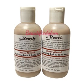 c.Booth Honey Almond Nourishing Bath and Body Wash 3 fl oz/88ml, NEW