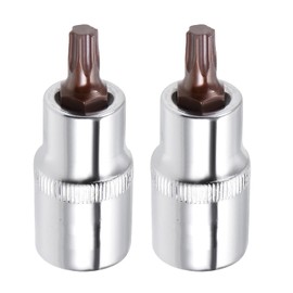 Juttzzei 2PCS Torx Bit Socket Set, 1/2" Drive T40 Torx Bits, Premium S2 Alloy Steel, 60mm Length