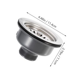 SHINEOFI Sink Filter Strainer Assembly Easy to Clean Strainer Prevents Clogging Catches Food Particles Durable Sink Drain Filter for Household Use