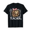 Teacher Life Leopard Apple Teacher's Day Back To School T-Shirt