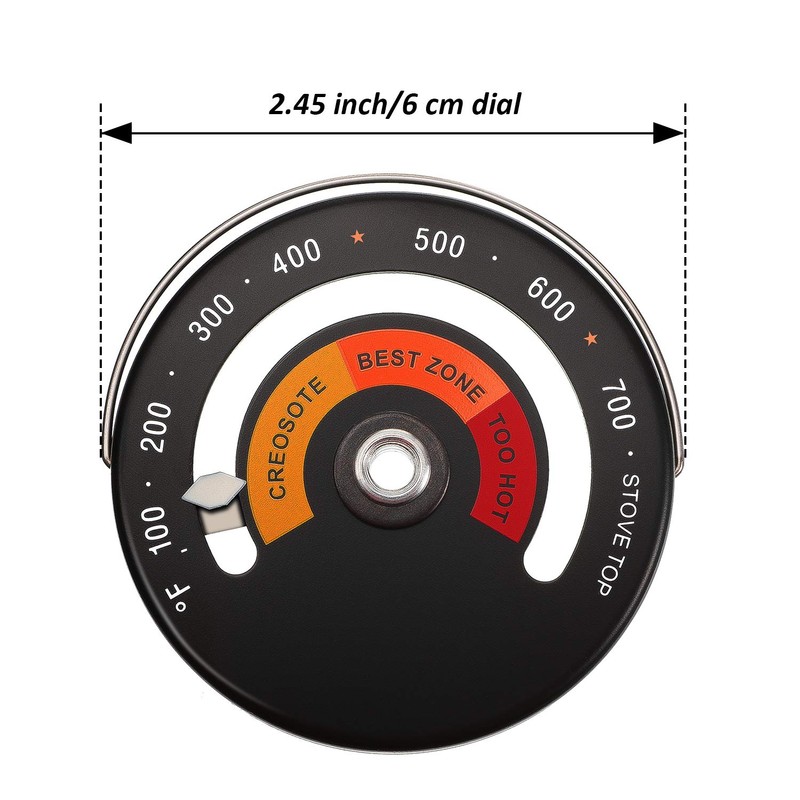 Frienda Wood Stove Thermometer Magnetic, Oven Temperature Meter Stove for