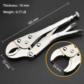 BJDSI 7 Inch Vice Grips,Durability Vise Grip Pliers,Comfort Locking Pliers,Safe Vice Grips Pliers,Flexible Vise Grips,Easy-to-use Vise Grips & Locking Pliers
