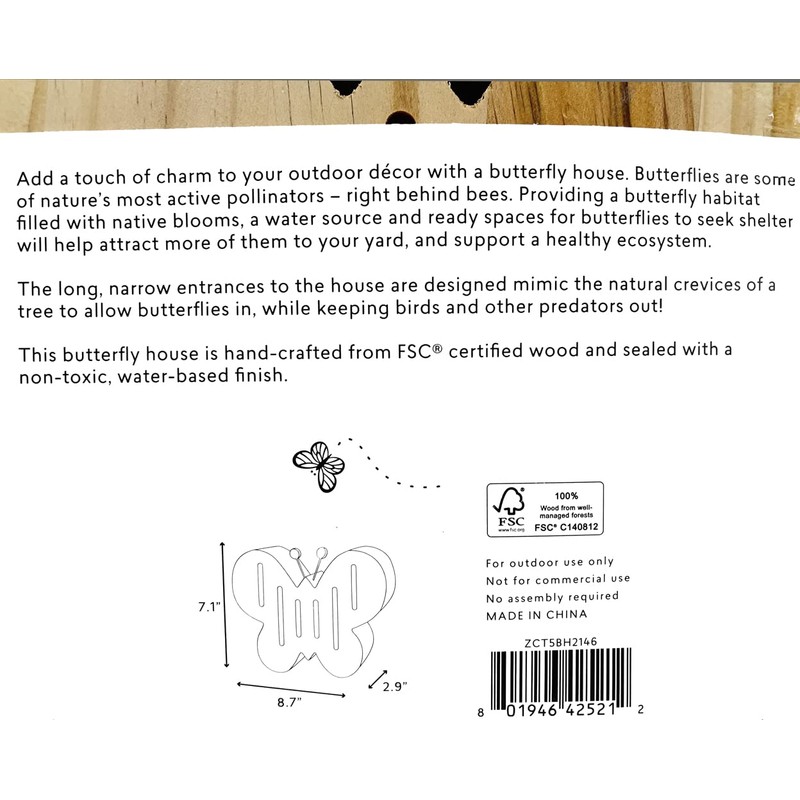 Wooden Butterfly House